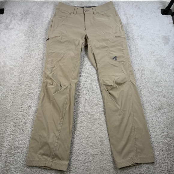 Eddie Bauer Pants Mens 30x32 Khaki Tan First Ascent Outdoor Hiking Nylon Stretch - Picture 1 of 8